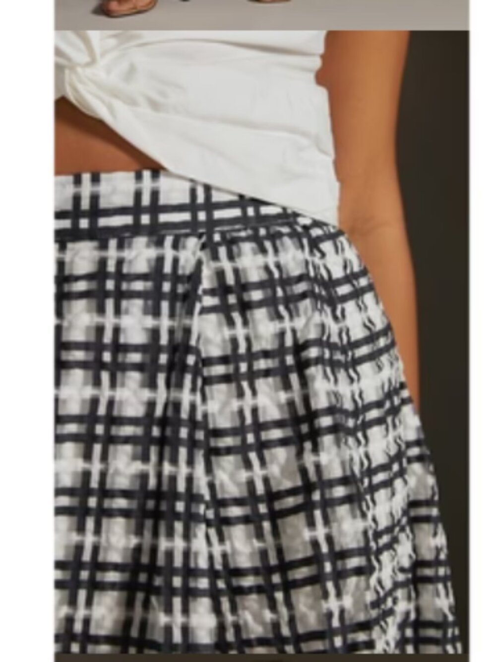 Maeve by Anthropologie navy and White Overlay Skirt Circle Midi Size 6P NWT - Picture 3 of 11
